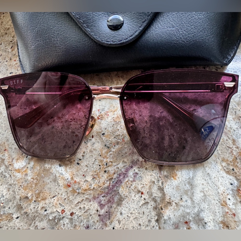 Sunglasses Diff eyewear New Bella Rose Rose Gold